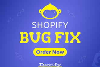 do shopify bug fix, theme customization, coding and shopify website redesign
