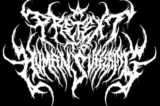 design a chaotic horrorcore style logo