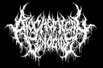 design a brutal gore metal logo