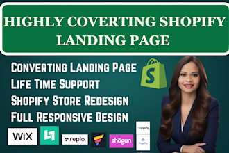 design shopify landing page via pagefly gempage shogun replo layouthub zipify