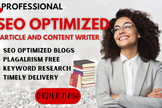 do SEO article writing, blog post, blog writing and medical content writing