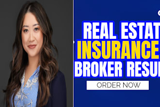 carry out USA real estate agent insurance agent broker and sales resume