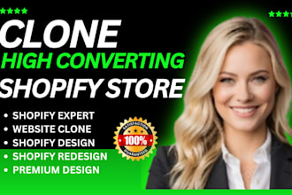 clone copy shopify store or shopify website design