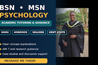 do bsn, msn, psychology, snhu, hondros, walden, kent state