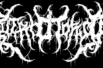 draw a detailed, brutal metal band logo