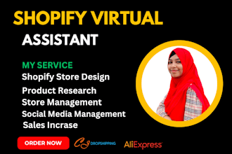 be your shopify virtual assistant and shopify store manager for shopify website