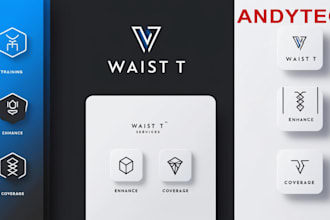 design a simple modern icon set for your website and app