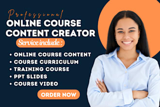 online course content course creation training course training manual ppt design
