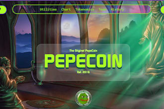 create crypto website, meme coin website, pepe website, meme and pepe website