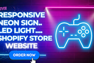 design neon sign website neon shopify store led strip light dropshipping store