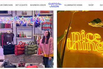 build7figure neon sign led, night neon shopify store, e commerce expert in 7day
