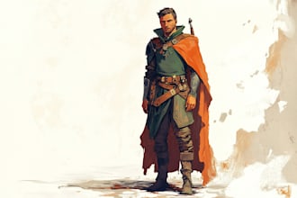 create your d and d character and oc illustration