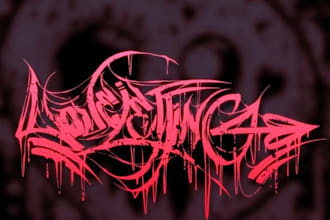 create a professional death black metal logo for you