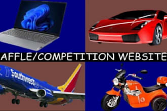 develop a raffle website, competition and giveaway website