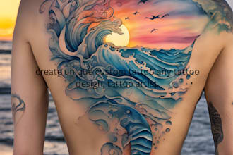 create unique custom tattoo any tattoo design, tattoo artist