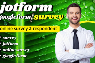 create google form, jotform, online survey market research for survey respondent