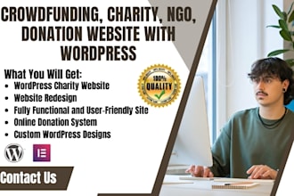 develop crowdfunding, charity, ngo, or donation website with wordpress