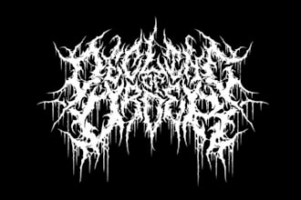 create a professional death black metal logo for you