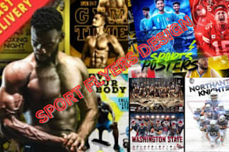 design amazing crossfit gym flyer, sport flyers or poster for you
