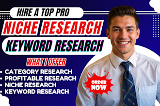 find high profitable keywords research and niche research for amazon KDP