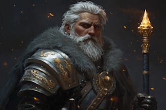 draw a unique dnd character art dnd character