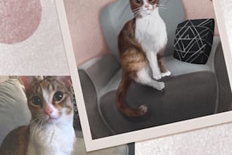 draw a pet portrait in digital