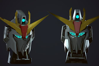 build paint and customize your gunpla, gundam, helmet include build of mecha