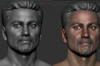 3d head bust face model fully body 3d modeling miniature metahuman for 3d print