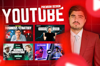design stylish and modern youtube thumbnail