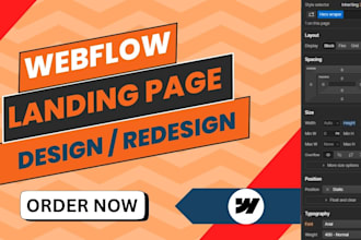 do landing page, mobile responsive and dynamic website using webflow