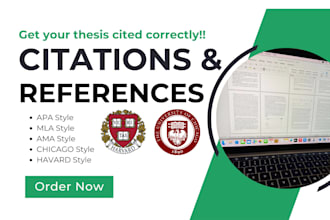 do citations and formatting references in apa, mla, ama, chicago, harvard style