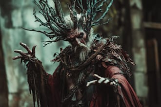make horror character design or horror art
