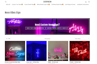 build neon shopify store led light website neon logo neon sign shopify store