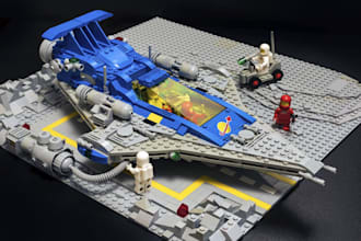 model 3d spaceship lego, car, bike, christmas lego and manual instruction