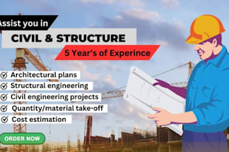 do structural analysis and civil engineering assigment and designs