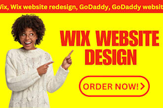 design wix, wix website design, wix website customization, godaddy, wix expert