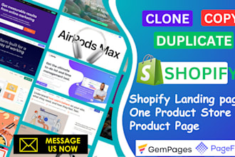 clone copy duplicate profitable shopify landing page one product shopify store