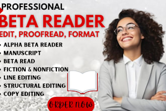 beta read, critique your manuscript, fiction, nonfiction, novel, or memoir