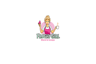 design awesome frothy girl logo
