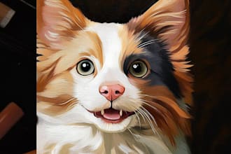 create realistic cartoon pet portraits