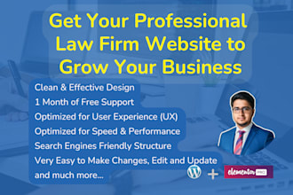 create, redesign lawyer, law firm, attorney website with wordpress