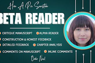 be that fresh pair of eyes to beta read your sci fiction, fantasy, mystery novel