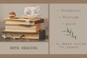 beta read your manuscript