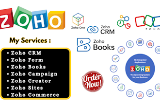 zoho site, zoho commerce, zoho landing page, zoho crm,zoho form,book,one,creator