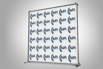 design trade booth,backdrop,step and repeat banner