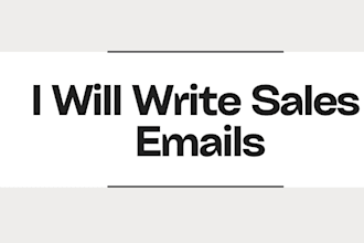 do copywriting for sales emails and cold emails