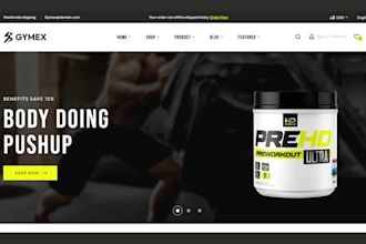 design supplement shopify store supplement website health and fitness supplement