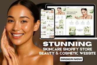 stunning skin care shopify store beauty website skin care website cosmetic store