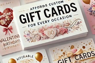 create gift card for valentine, birthday, wedding anniversary