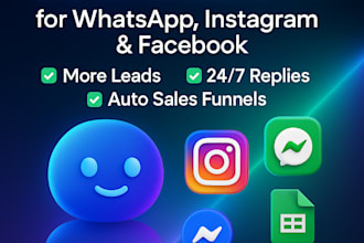 build a whatsapp, instagram and facebook chatbot with manychat for automation